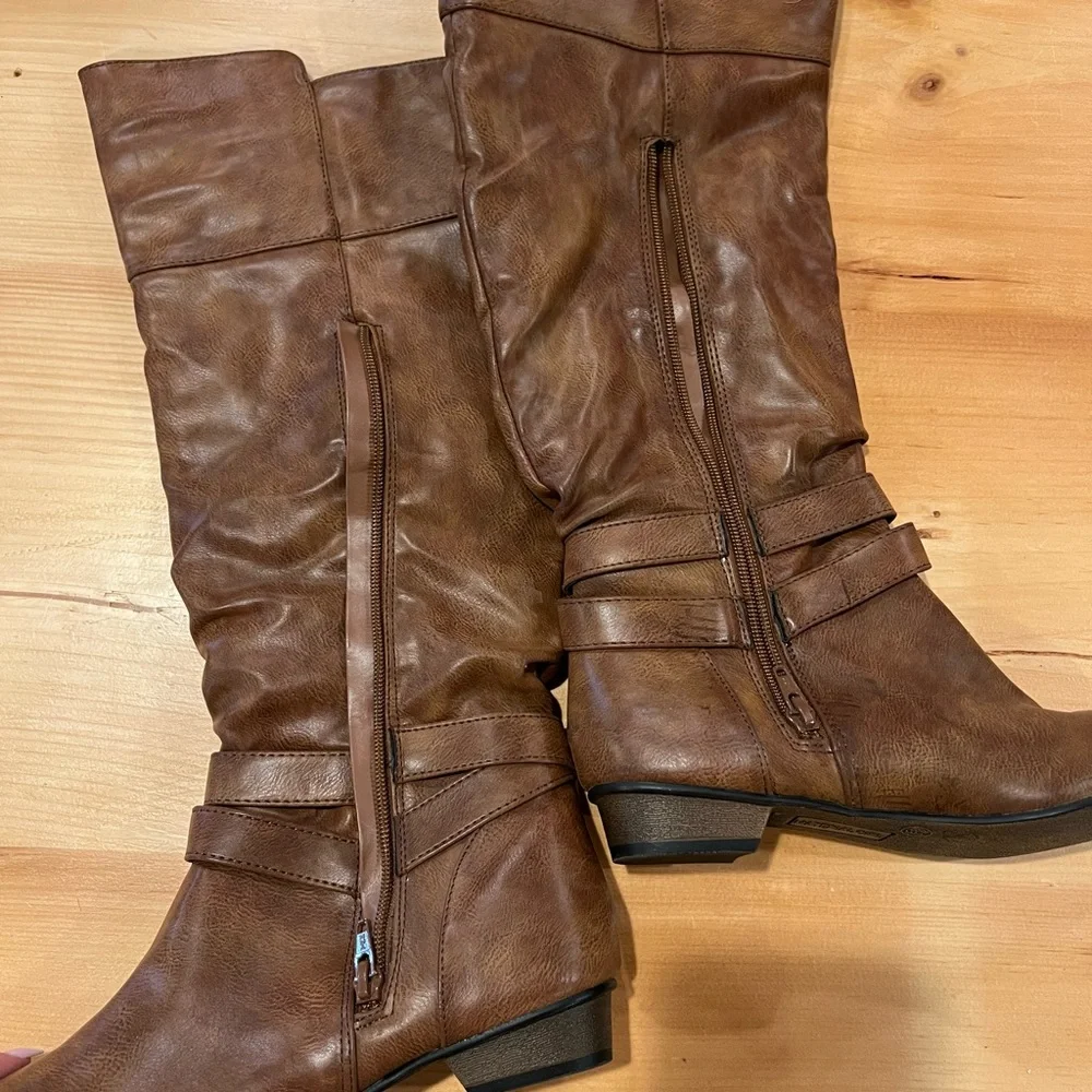 Material Girl Cresta Low Heel Knee High Boots